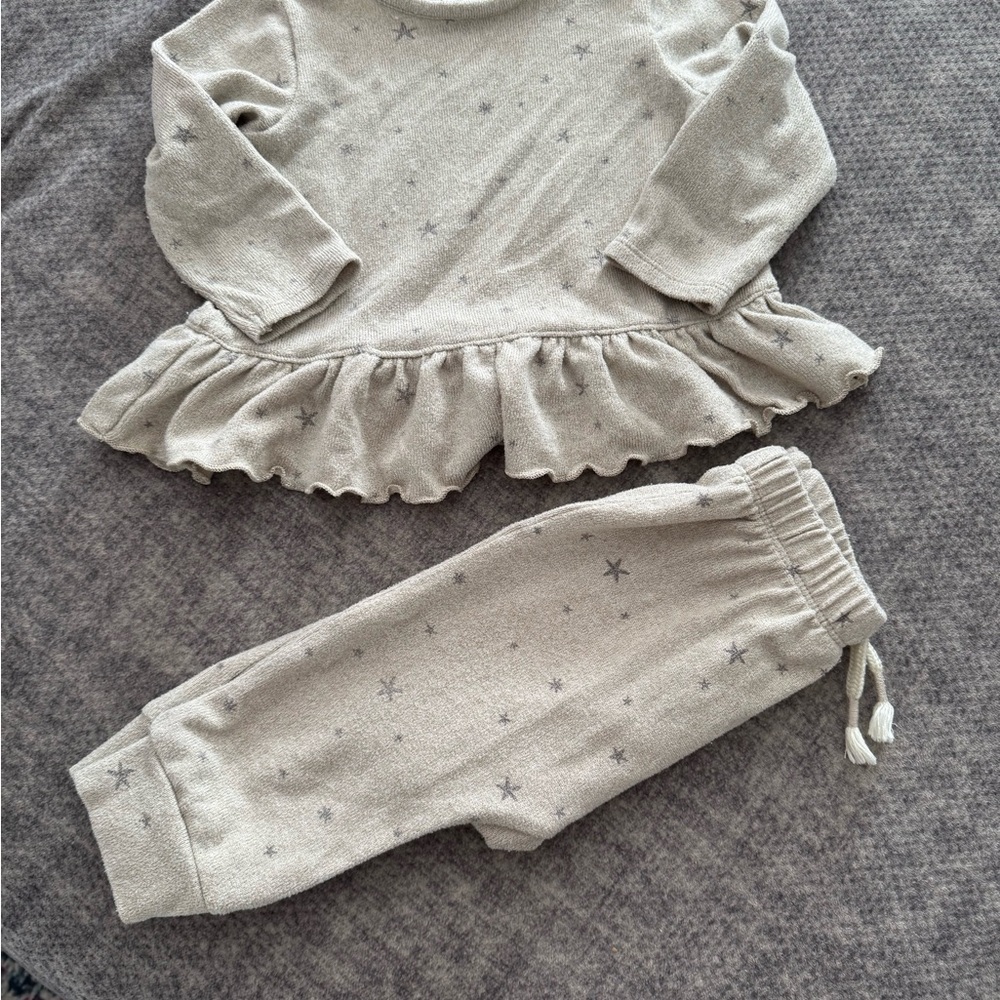 Charming Cream Starry Kids Matching Set